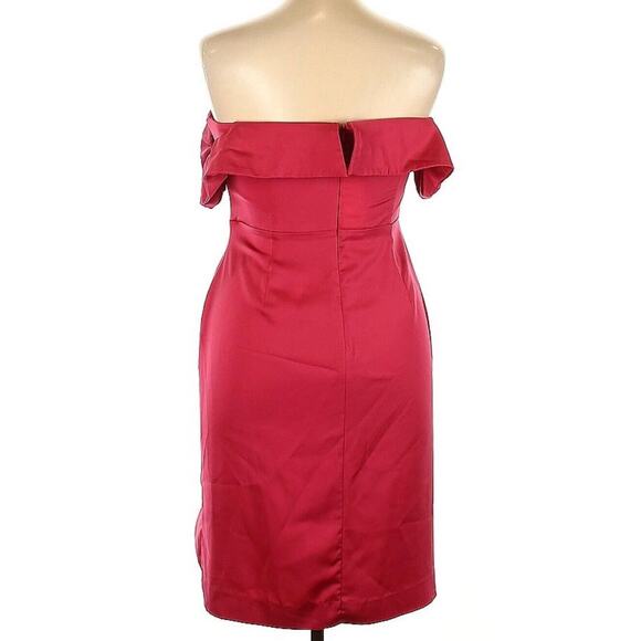 NBD Red Off the Shoulder Elegant Party Formal Dress Size XL EUC - Picture 2 of 2